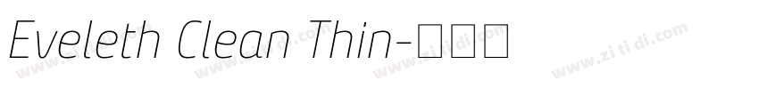 Eveleth Clean Thin字体转换